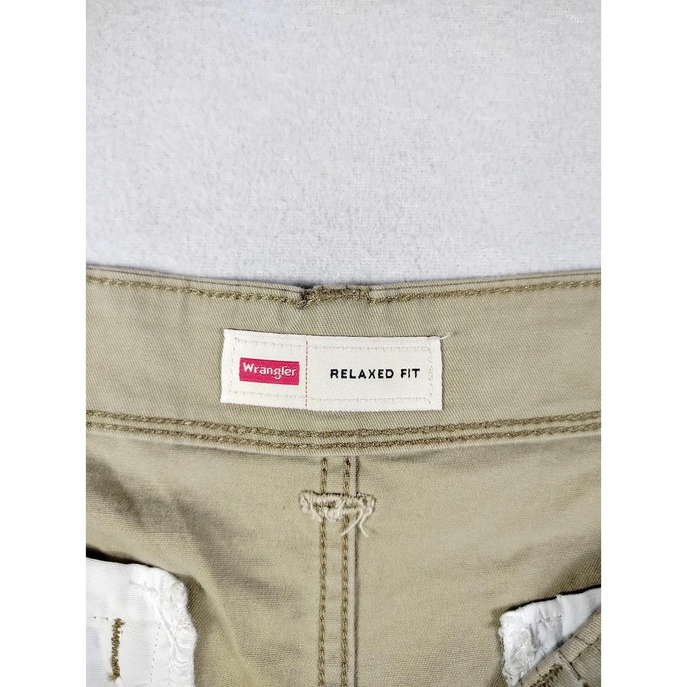 Wrangler Cargo Pants Mens 36 Beige Relaxed Fit Stretch Workwear Utility Outdoors - Picture 3 of 10